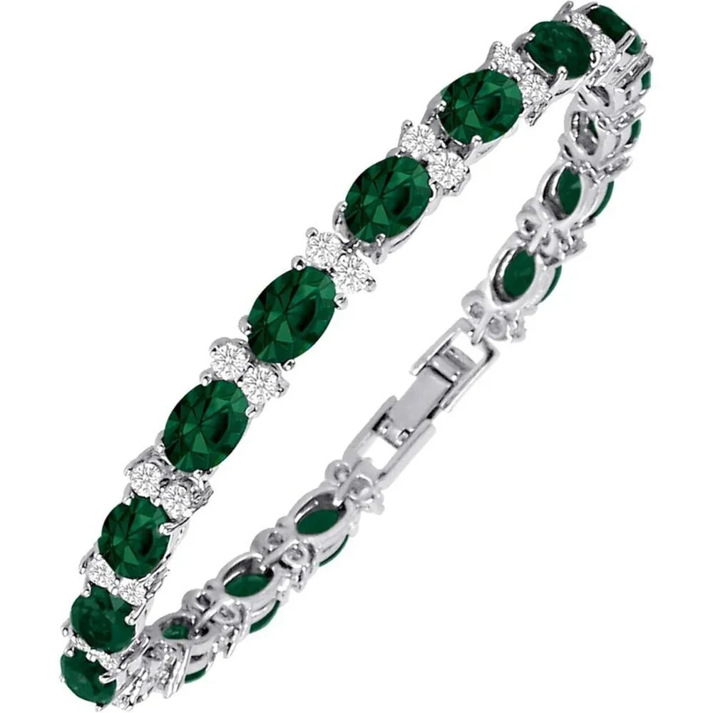❤️Women Sliver CZ Tennis Bracelet - Round 2.50mm White CZ Silver over Brass